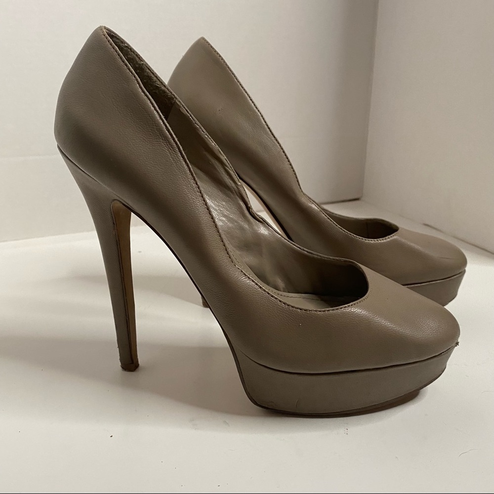 Beige platform heels by ALDO